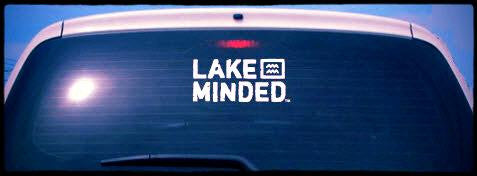 White Vinyl Lake Minded Car Window Decal